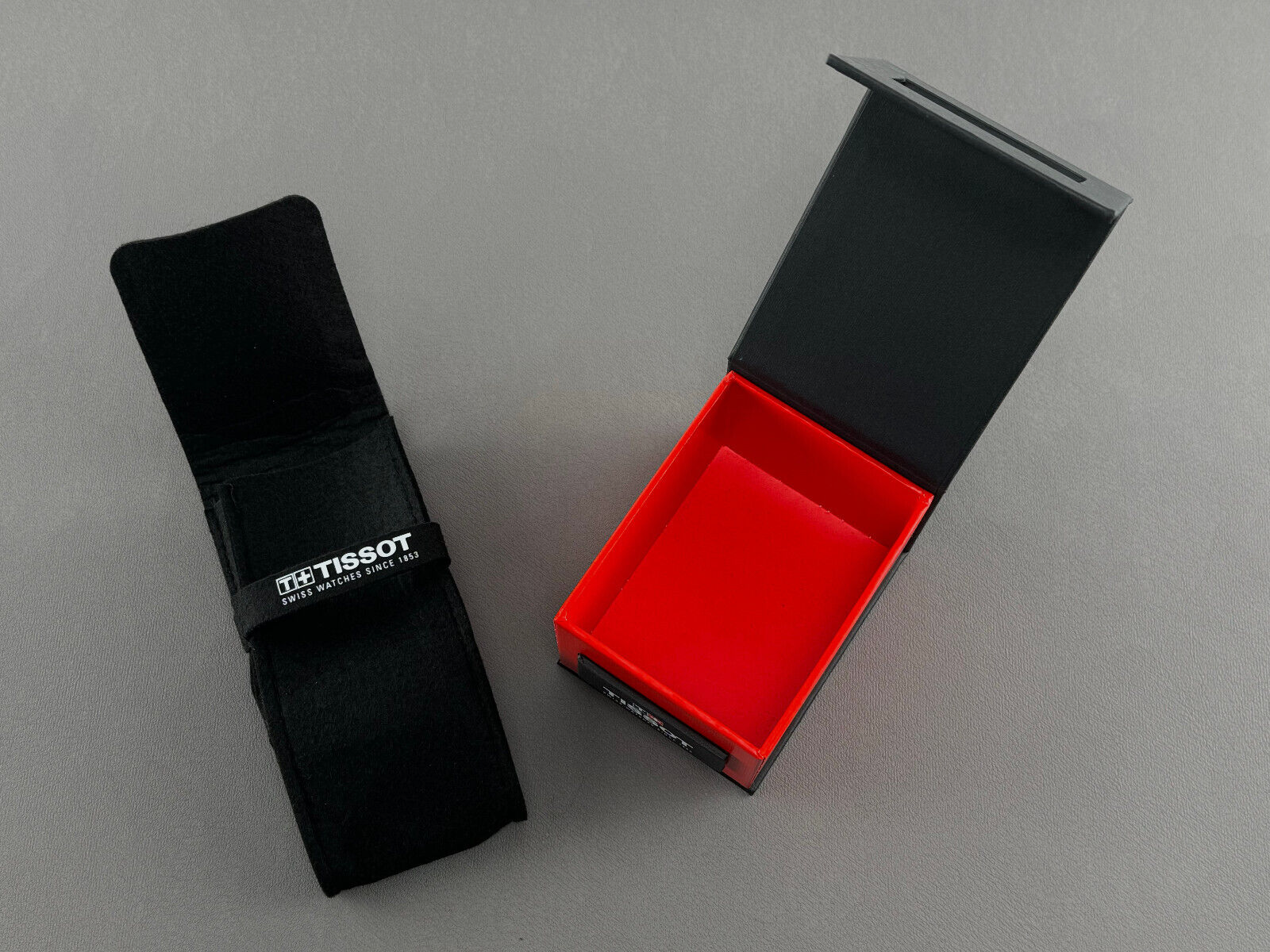 Tissot watch case black / red