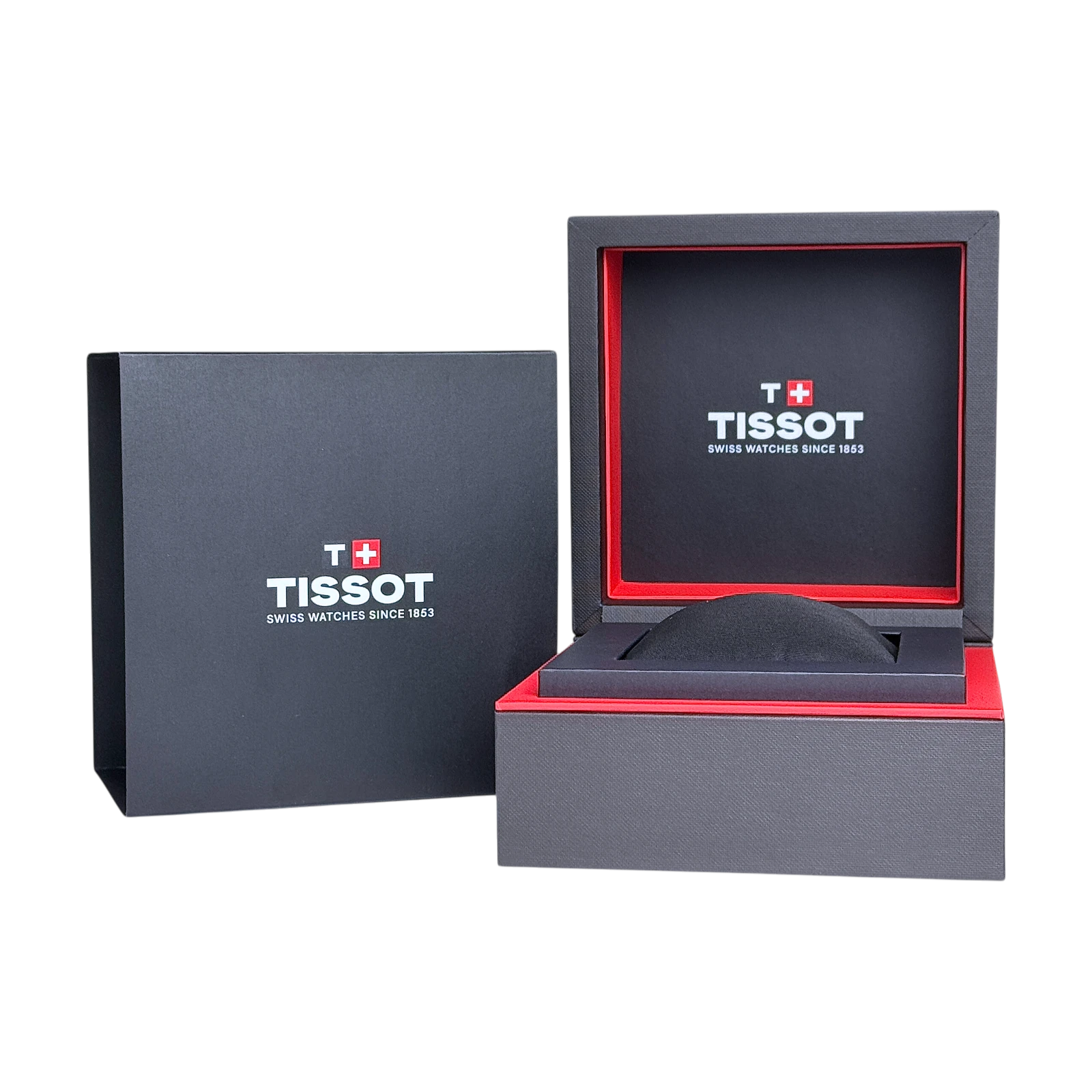 Tissot 100 % recycelte Uhrenbox, Box, Umkarton Schwarz, Rot