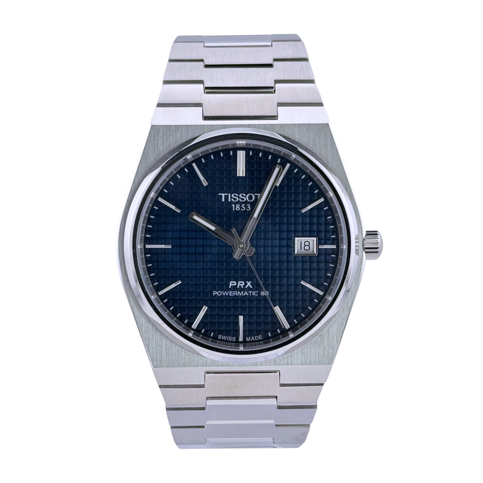 Tissot PRX Powermatic 80 40mm Automatik Armbanduhr Edelstahl Blau T1374071104100