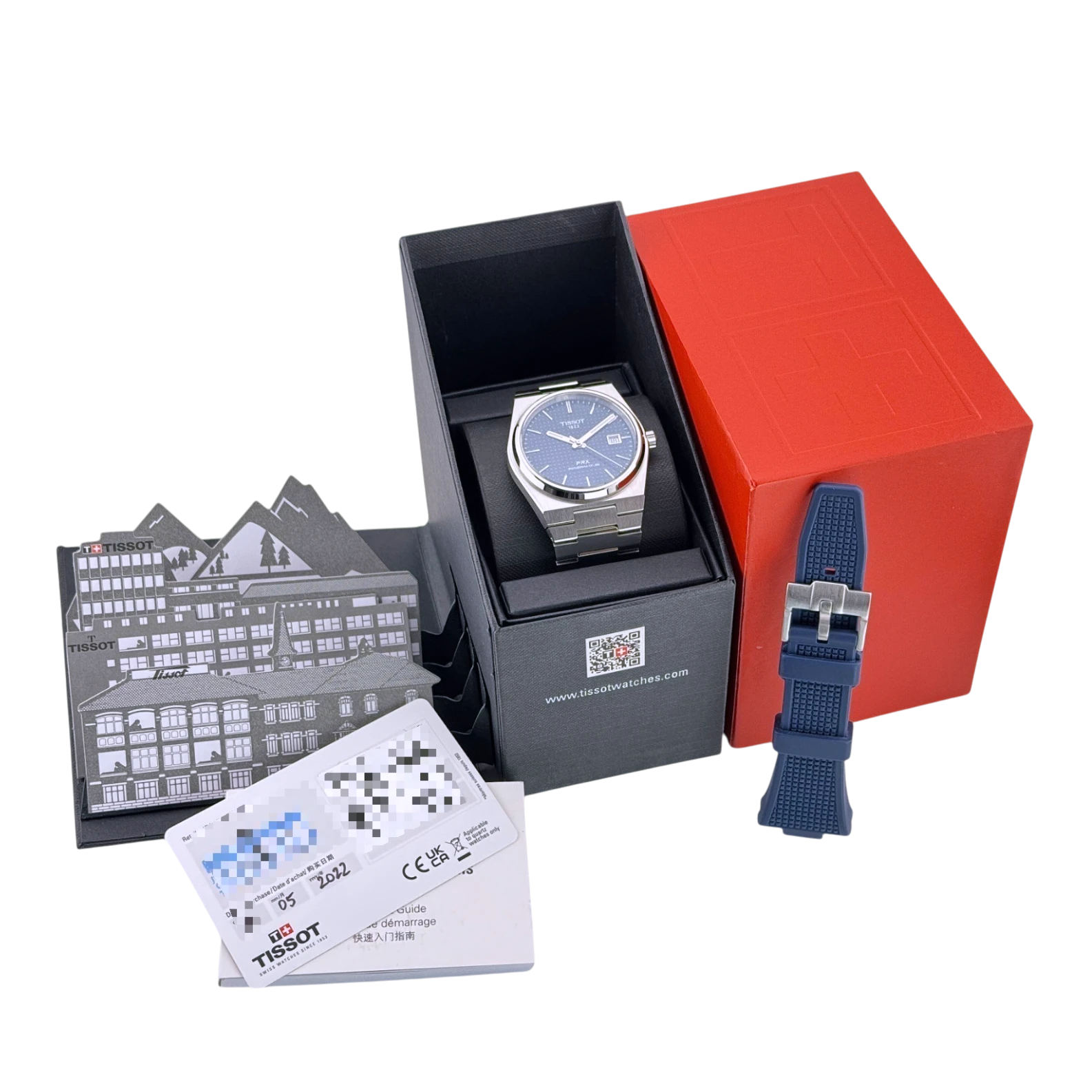 Tissot PRX Powermatic 80 40mm Automatik Armbanduhr Edelstahl Blau T1374071104100