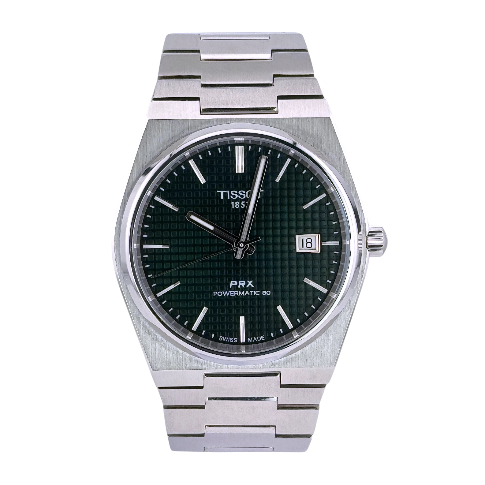 Tissot PRX Powermatic 80 40mm Automatik Armbanduhr Edelstahl Grün T1374071109100
