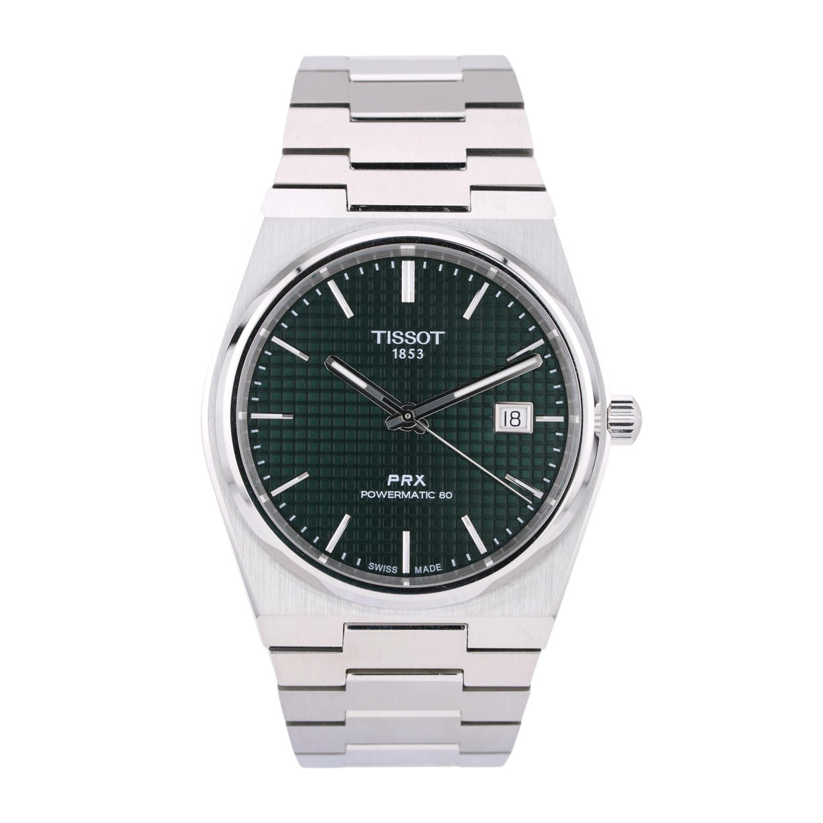 Tissot PRX Powermatic 80 40mm Automatik Armbanduhr Edelstahl Grün T1374071109100