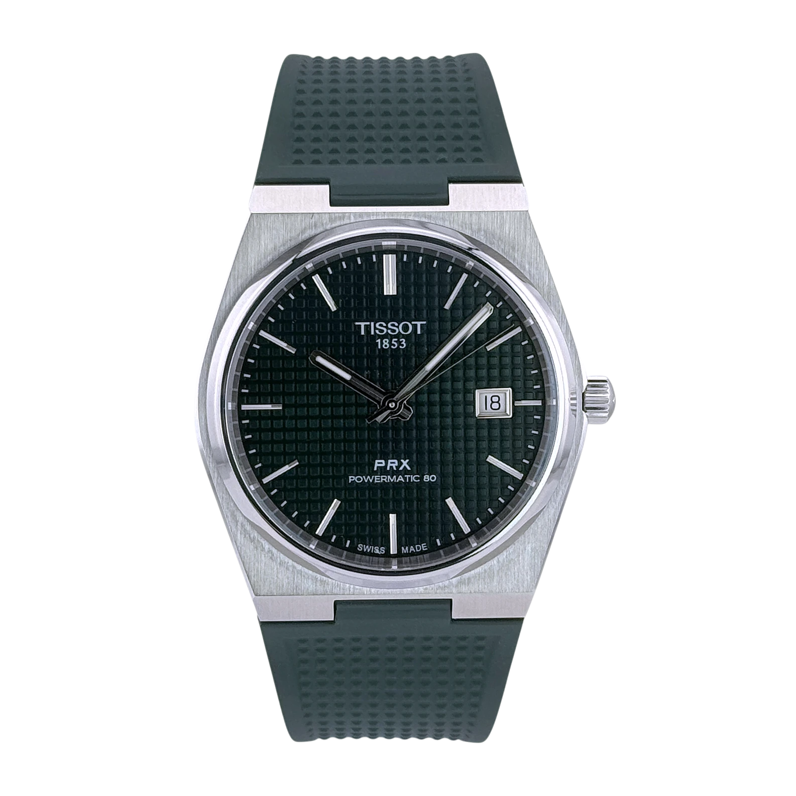 Tissot PRX Powermatic 80 40mm Automatik Armbanduhr Edelstahl Grün T1374071109100