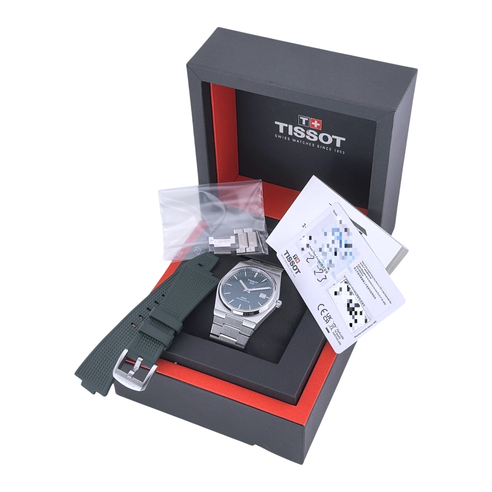 Tissot PRX Powermatic 80 40mm Automatik Armbanduhr Edelstahl Grün T1374071109100
