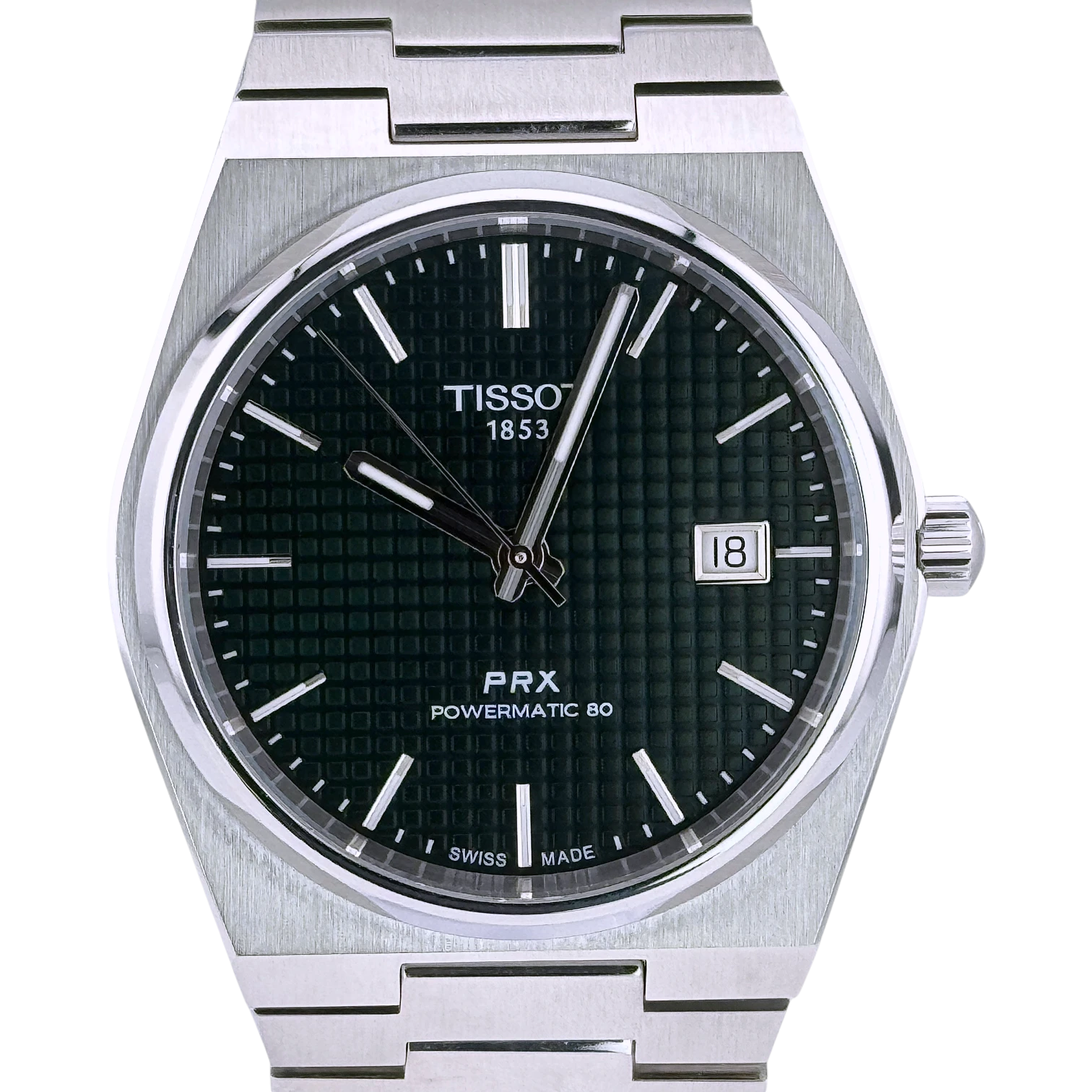 Tissot PRX Powermatic 80 40mm Automatik Armbanduhr Edelstahl Grün T1374071109100