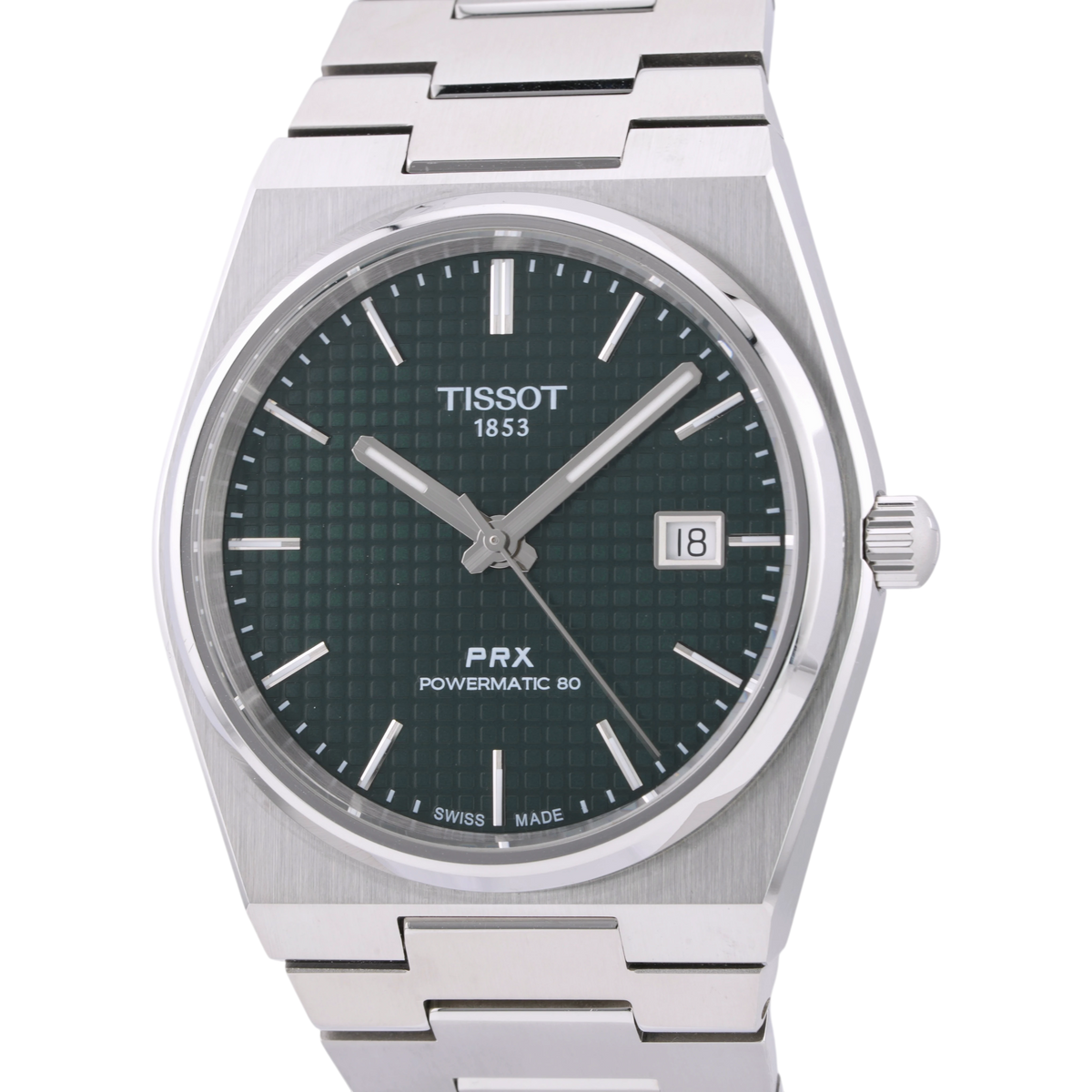 Tissot PRX Powermatic 80 40mm Automatik Armbanduhr Edelstahl Grün T1374071109100