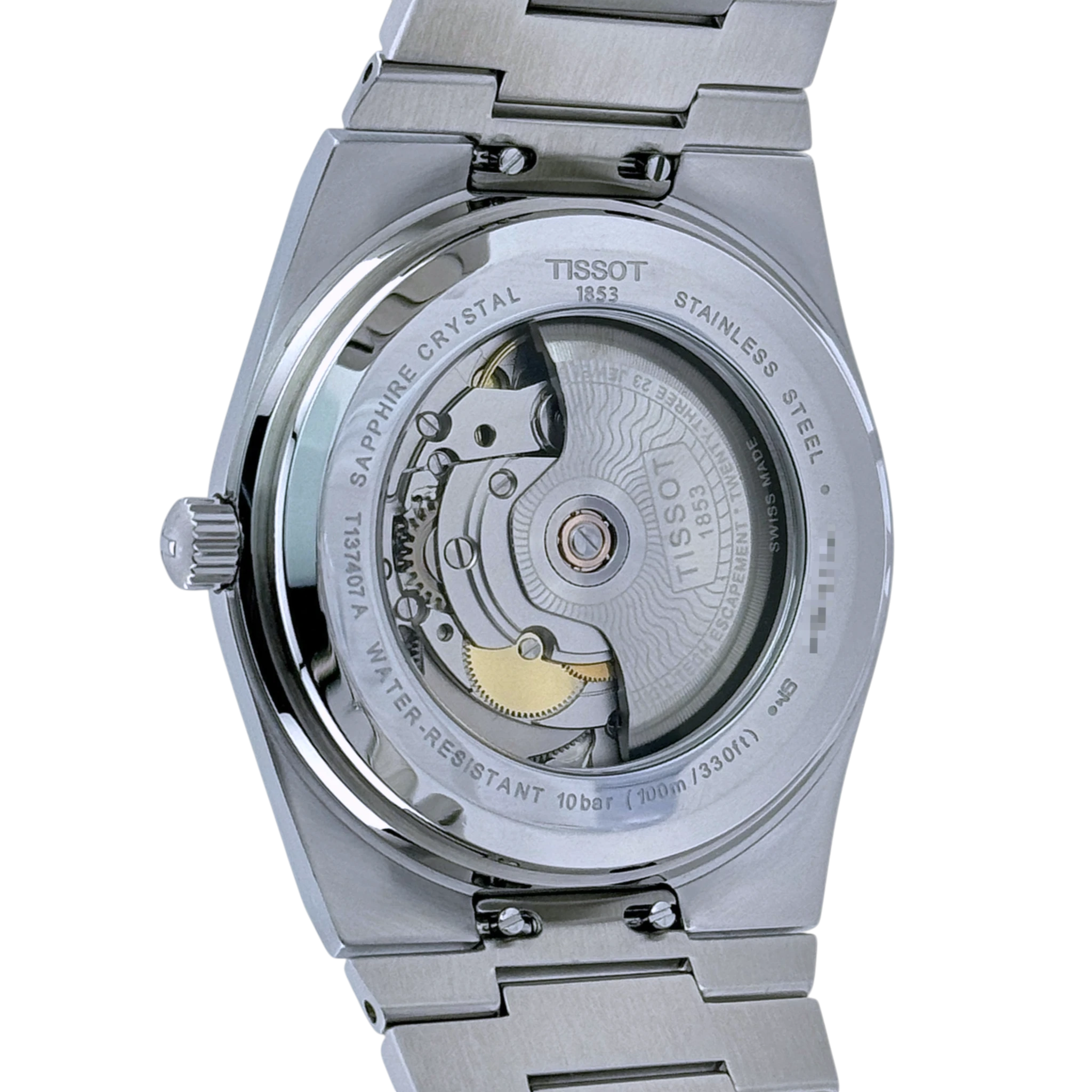 Tissot PRX Powermatic 80 Armbanduhr Edelstahl Eisblau Verlauf T137407 A