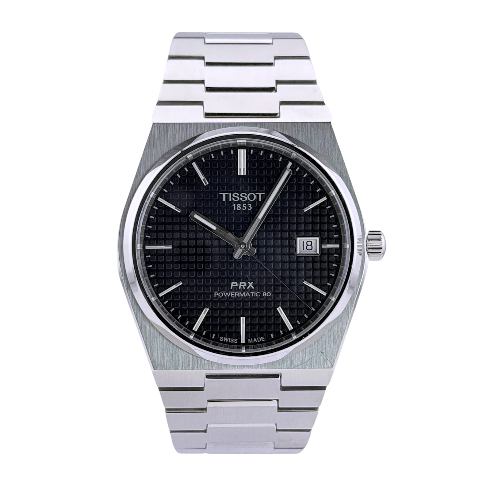 Tissot PRX Powermatic 80 Automatik Armbanduhr Edelstahl Schwarz T1374071105100