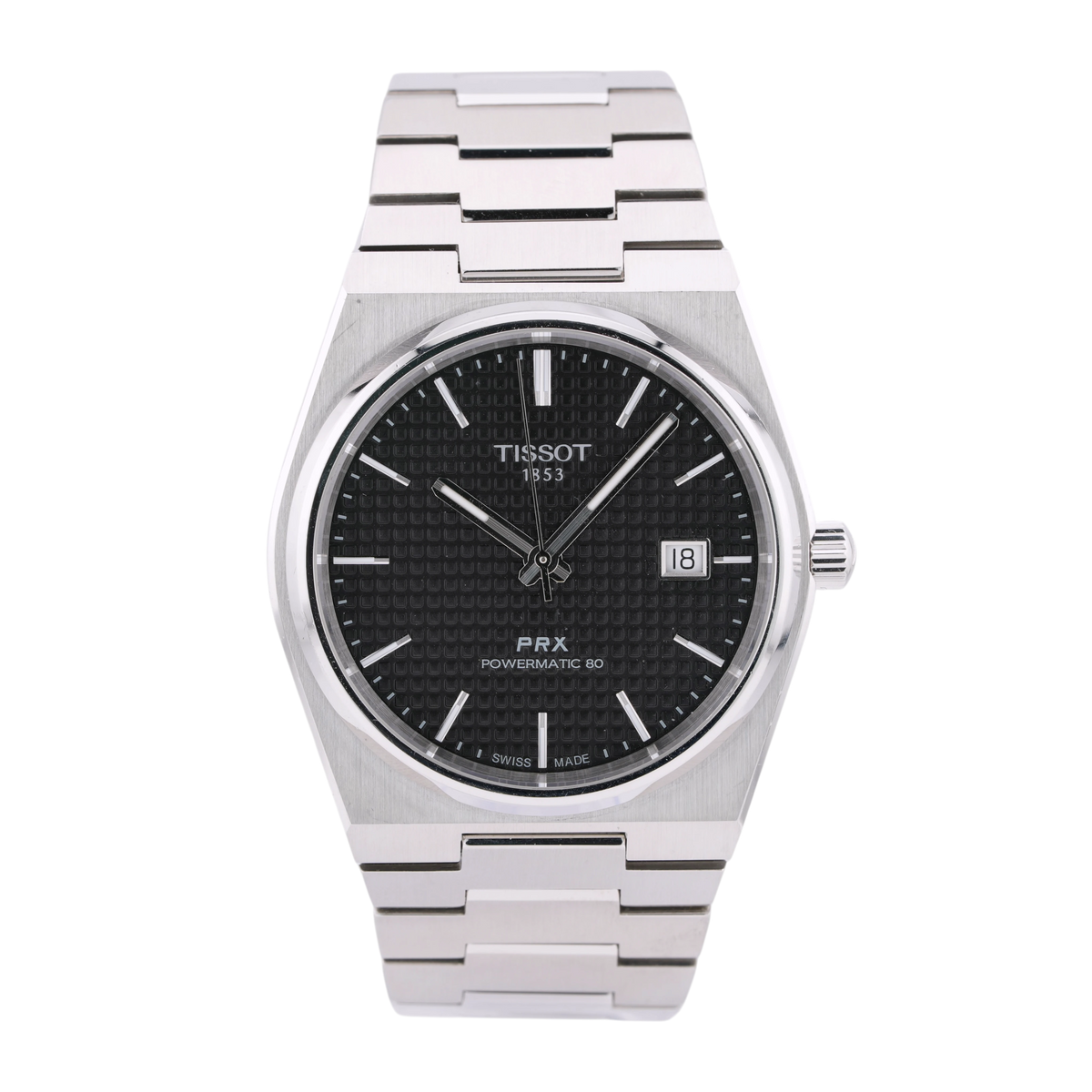 Tissot PRX Powermatic 80 Automatik Armbanduhr Edelstahl Schwarz T1374071105100