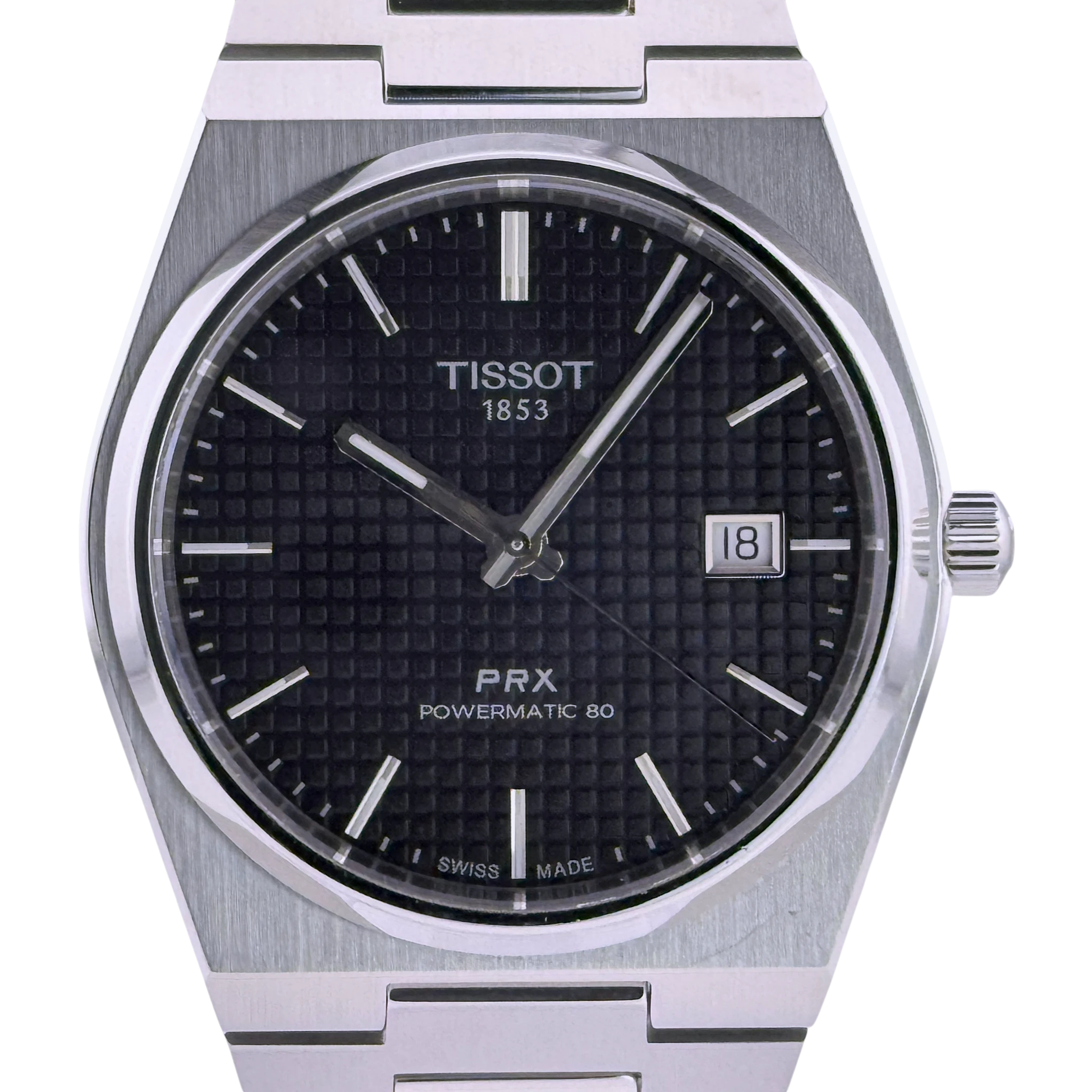 Tissot PRX Powermatic 80 Automatik Armbanduhr Edelstahl Schwarz T1374071105100