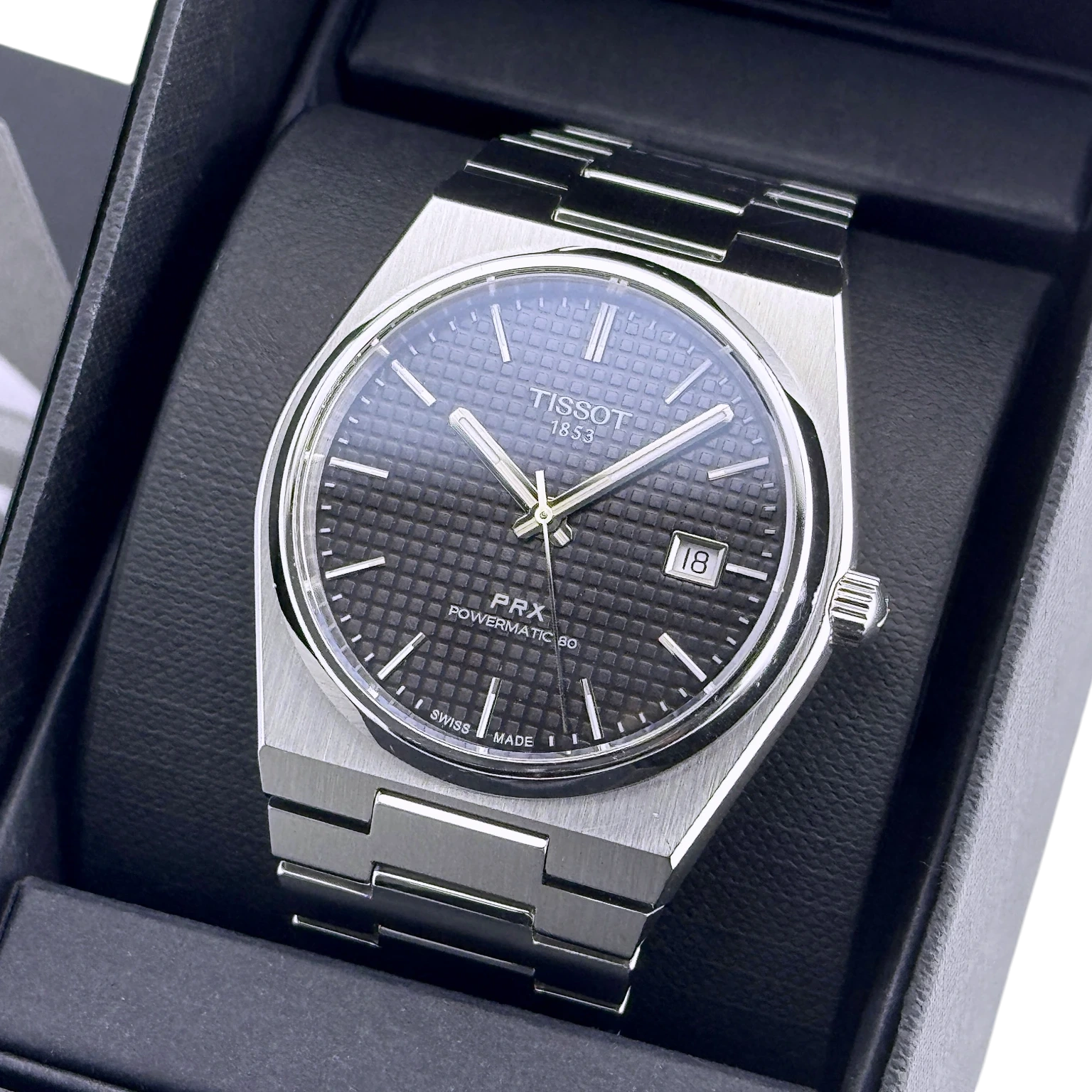 Tissot PRX Powermatic 80 Automatik Armbanduhr Edelstahl Schwarz T1374071105100