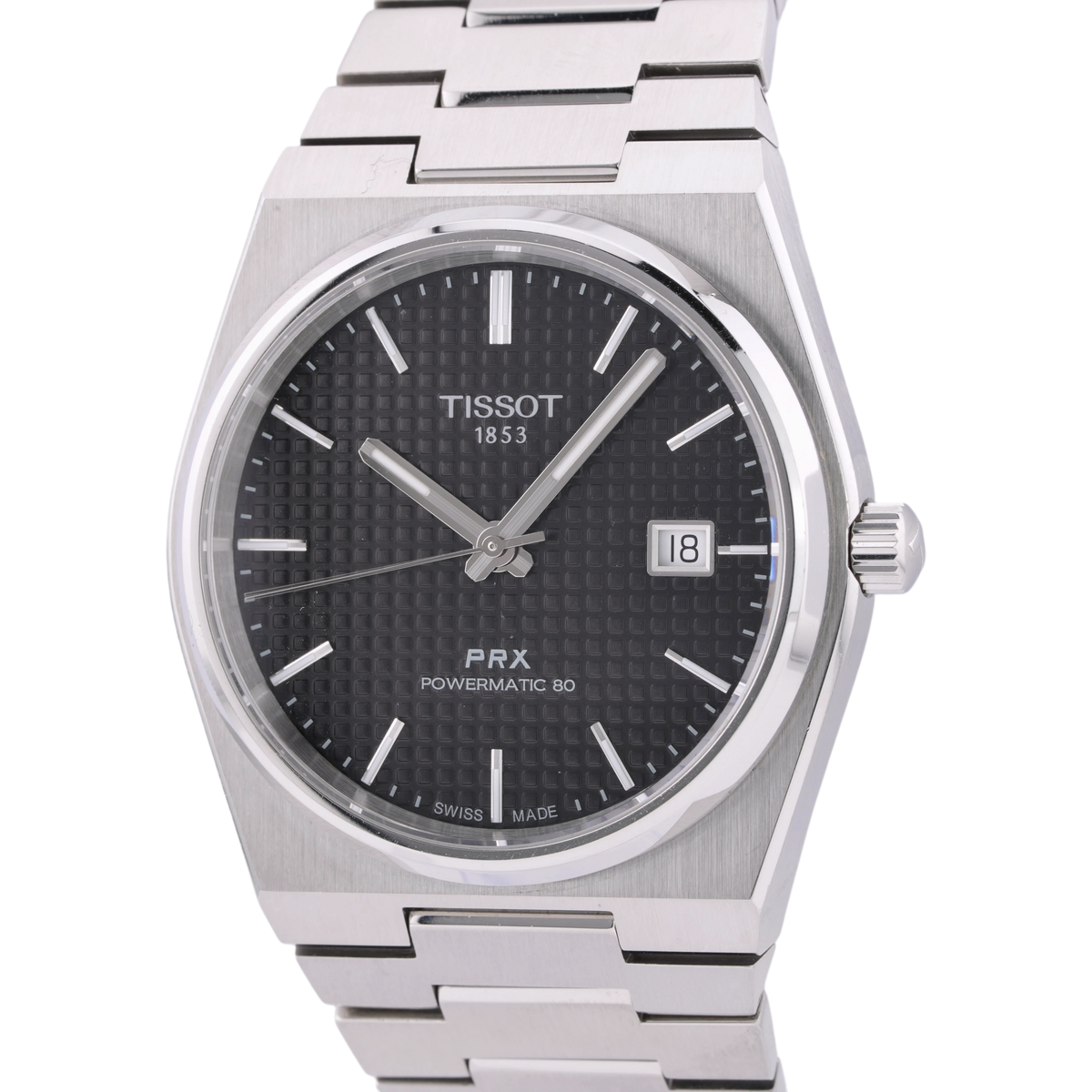 Tissot PRX Powermatic 80 Automatik Armbanduhr Edelstahl Schwarz T1374071105100