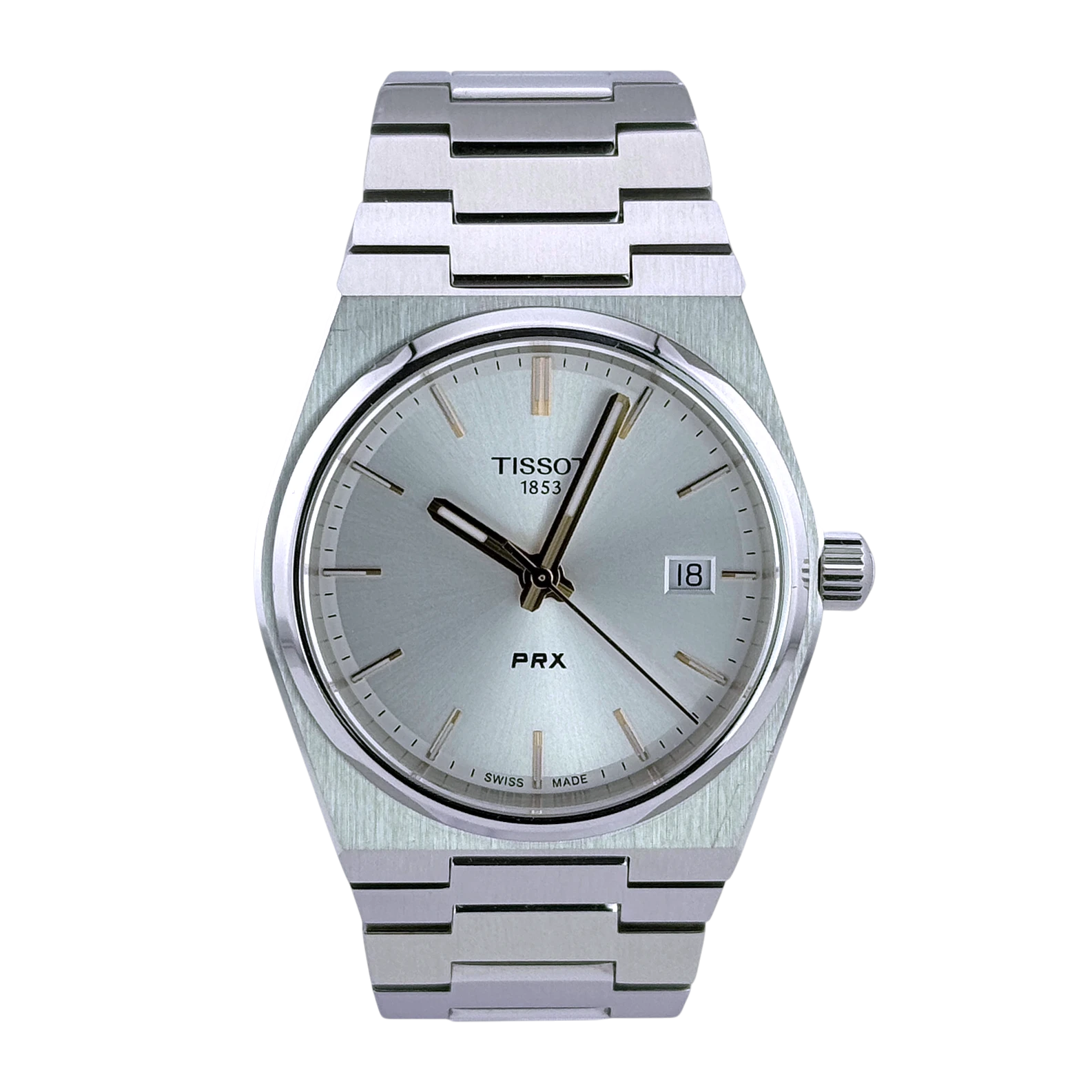 Tissot PRX Quarz 35 mm Damen Armbanduhr Edelstahl Silber Ref. T1372101103100