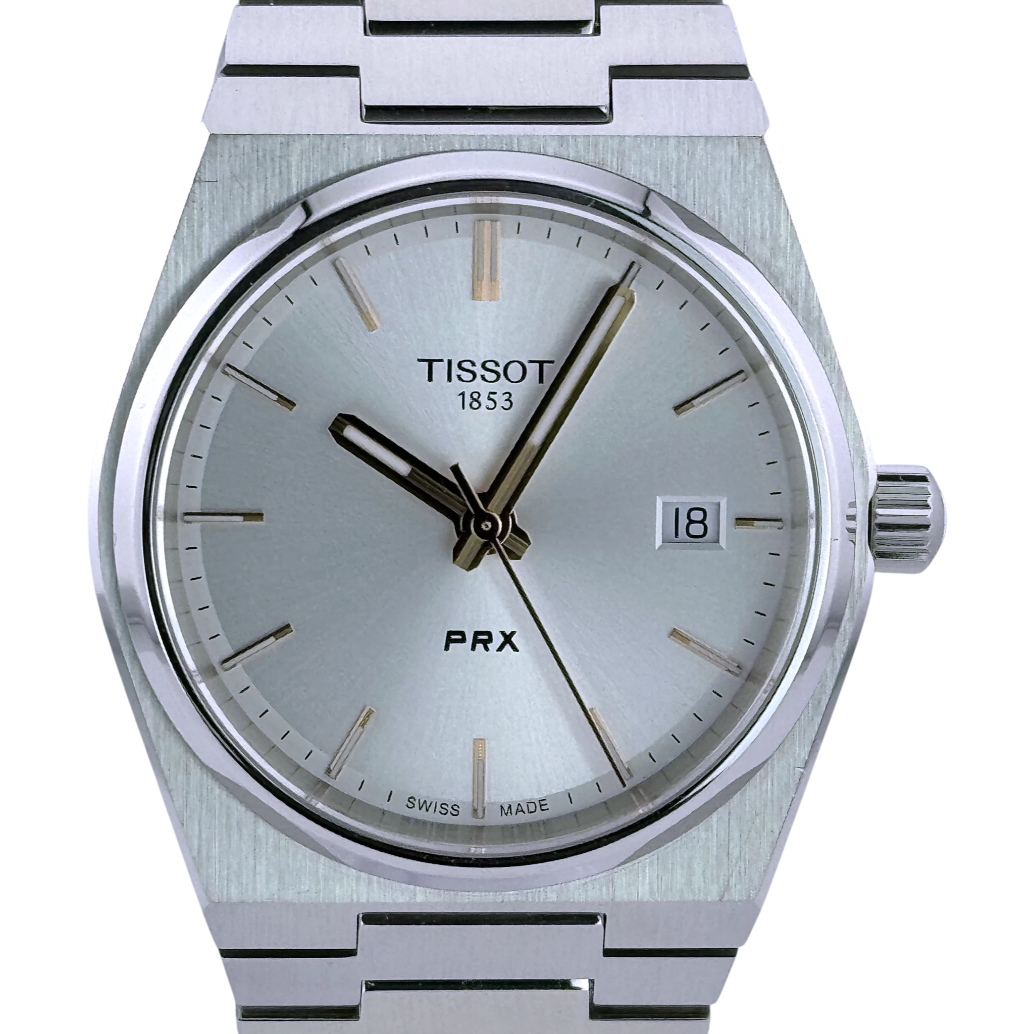 Tissot PRX Quarz 35 mm Damen Armbanduhr Edelstahl Silber Ref. T1372101103100
