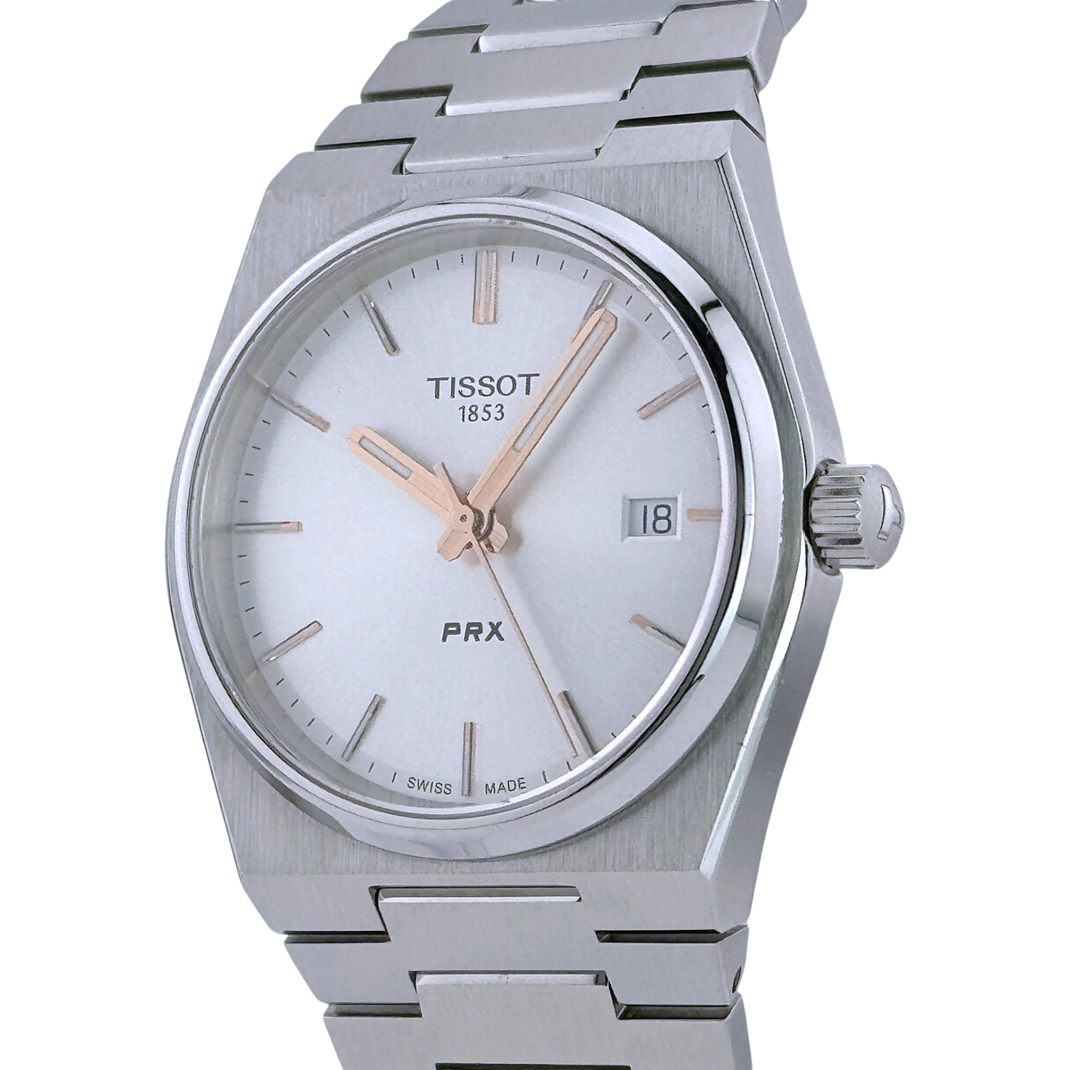 Tissot PRX Quarz 35 mm Damen Armbanduhr Edelstahl Silber Ref. T1372101103100