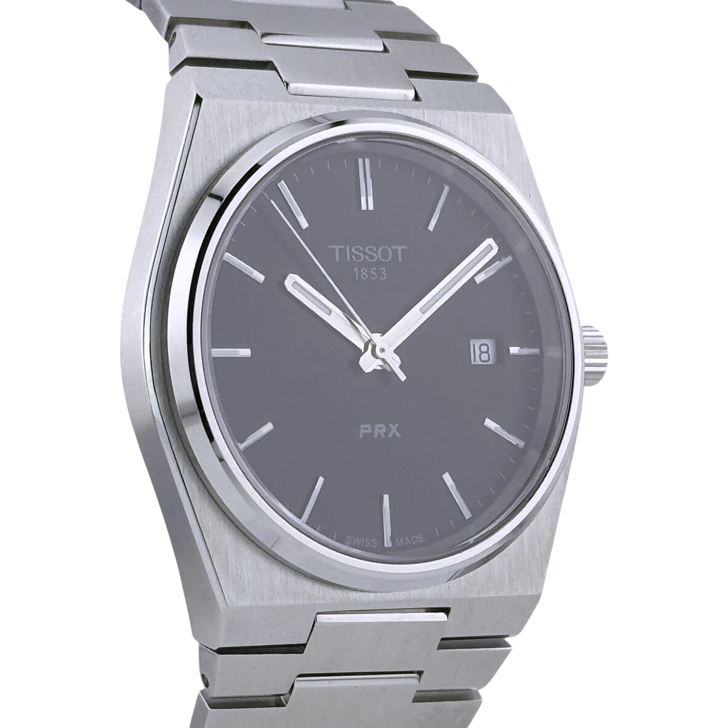 Tissot PRX Quarz 40mm Armbanduhr Edelstahl Schwarz Ref. T1374101105100