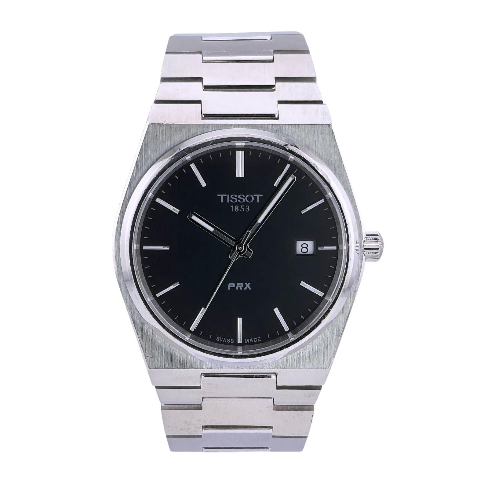 Tissot PRX Quarz 40mm Herren Armbanduhr Edelstahl Schwarz Ref. T1374101105100