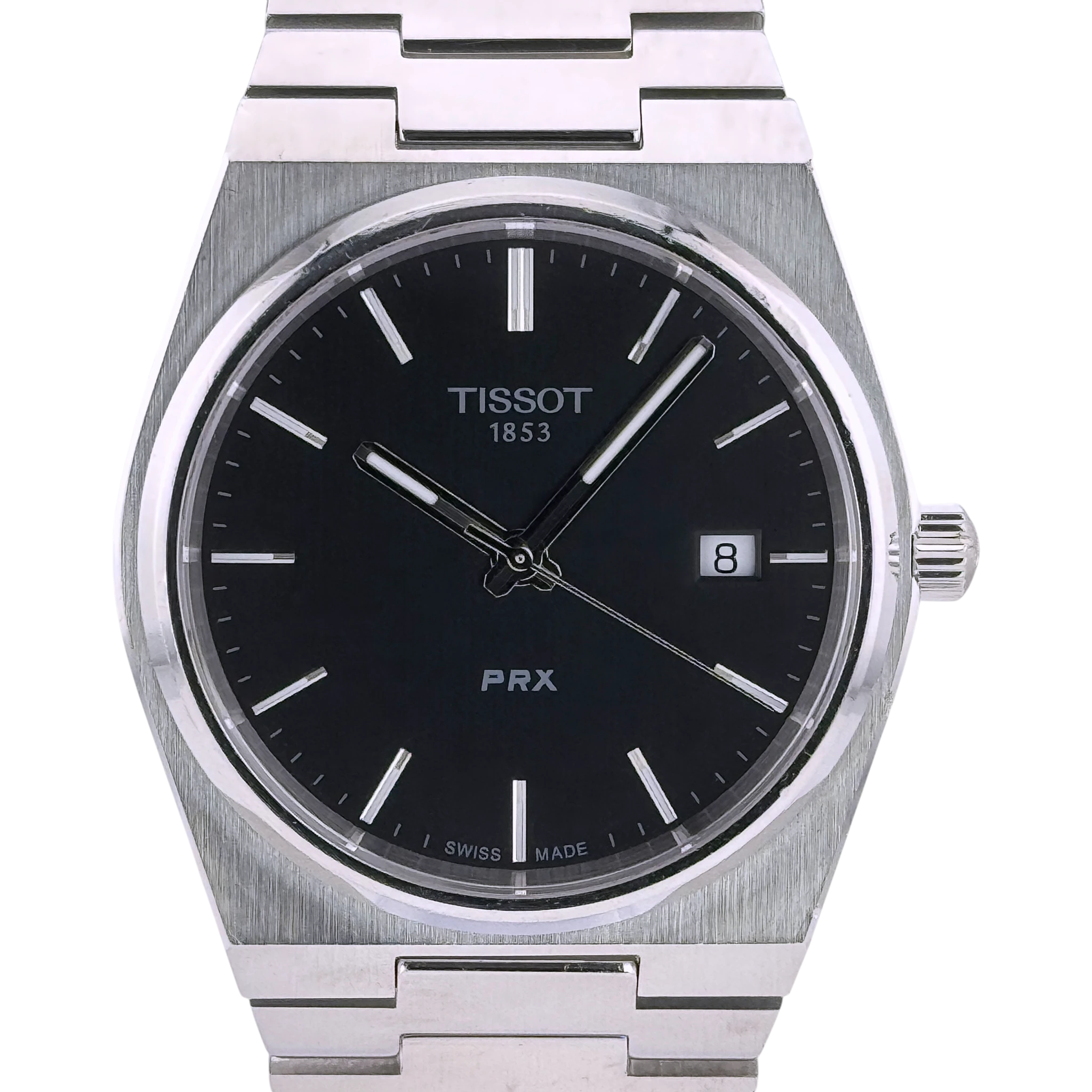 Tissot PRX Quarz 40mm Herren Armbanduhr Edelstahl Schwarz Ref. T1374101105100