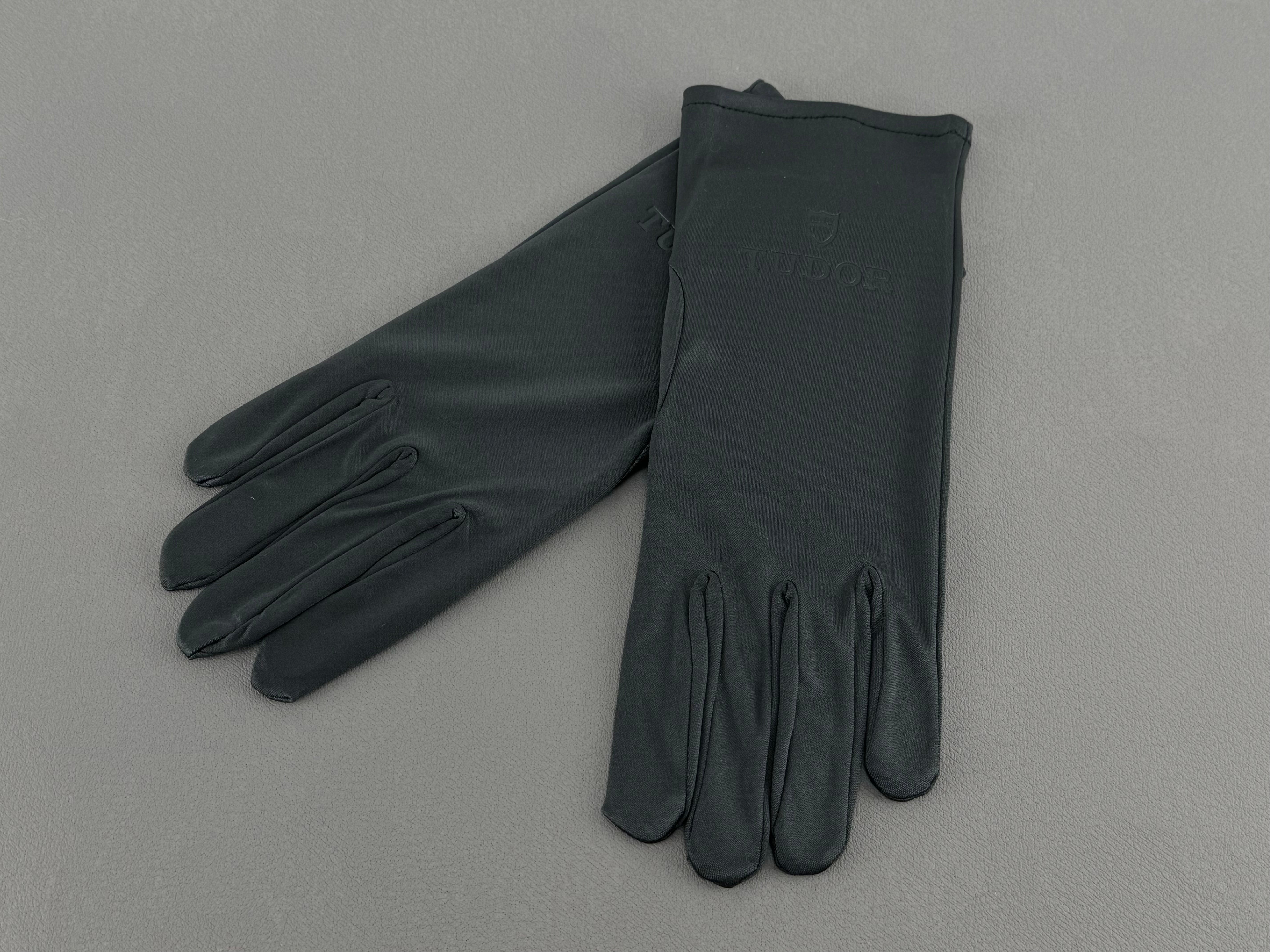 Tudor Polyester Konzessionär Juwelier Handschuhe gloves Beige Größe size M / L