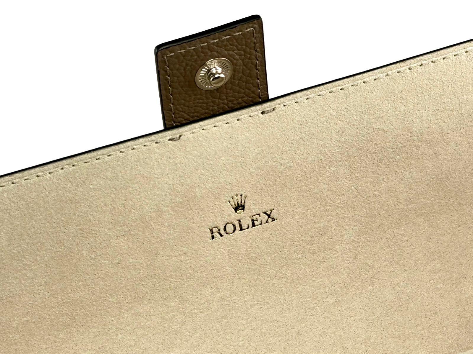 Rolex leather case roll beige 