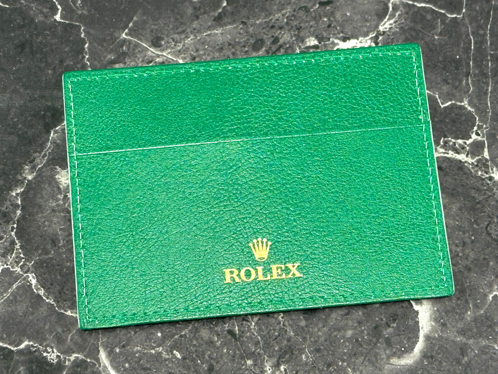 Rolex card case green