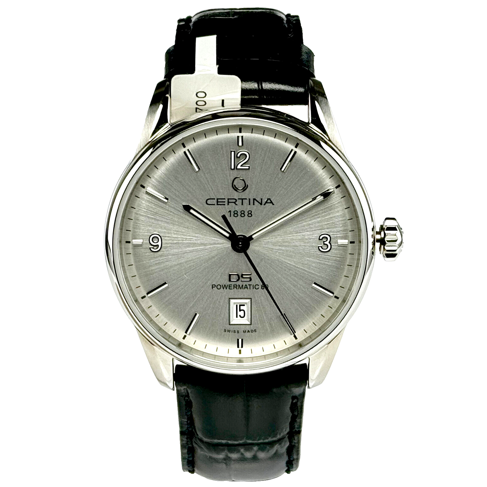 Certina DS Powermatic 80 Uhr Watch Automatik Herrenuhr C026.407A Mens watch Lederarmband Silber Silver Leather bracelet