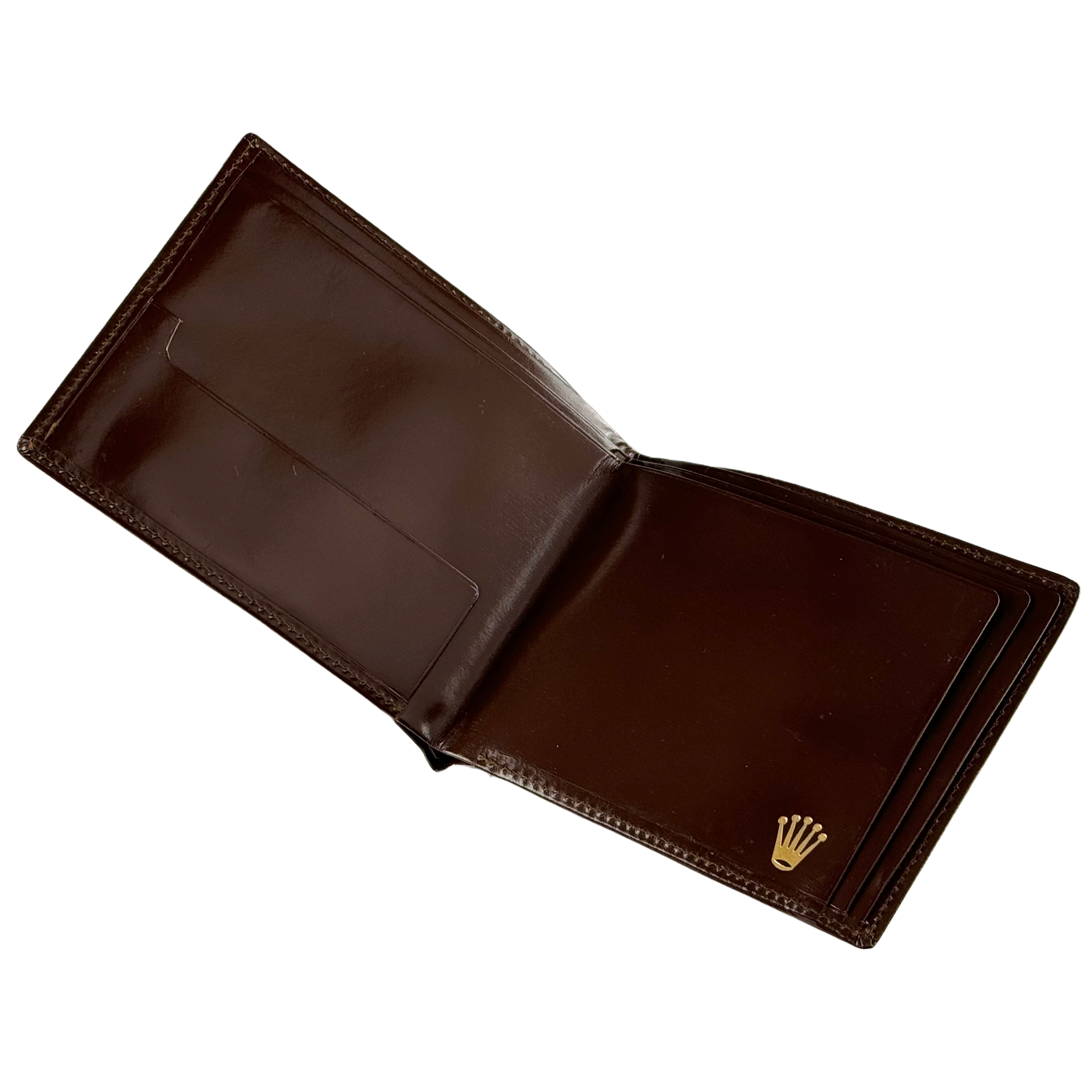  Rolex Portemonnaie Passetui Kartenhalter Brieftasche Geldbeutel Braun 71.05.4