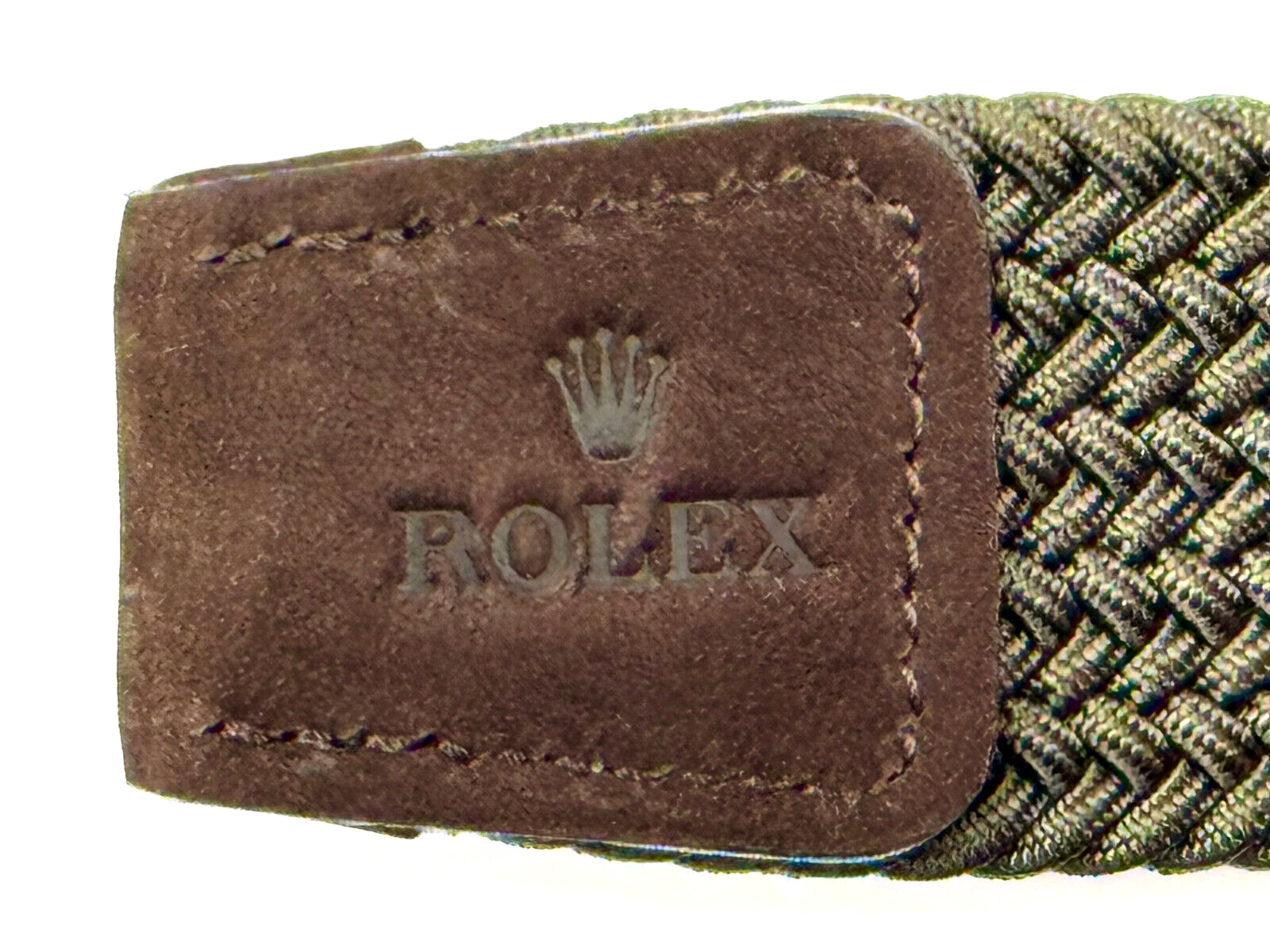 Rolex belt olive green cotton 
