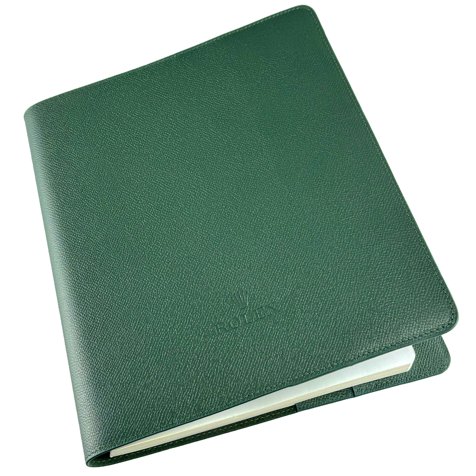 Rolex Notizbuch Planer Organizer Schreibwaren Schreibbuch notebook book Grün Green Leder Leather