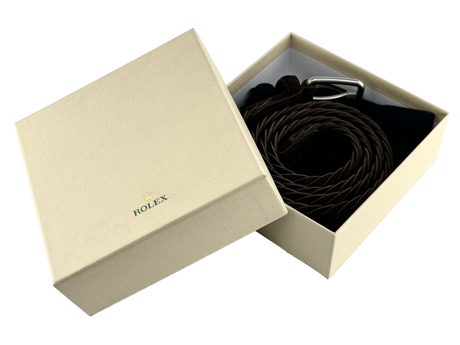 Rolex Belt Brown Cotton